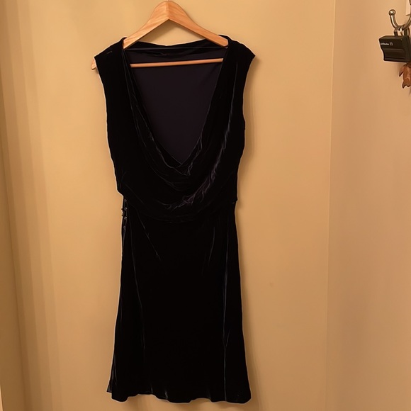 BCBG Maxazria Crushed Velvet Backless Dress - Picture 2 of 4
